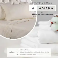 EKONOMODO COLOMBIA - Sabanas Hoteleras 160 Luxury 300 Hilos Queen Beige