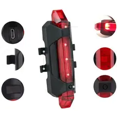 GENERICO - Luz Trasera Recargable Para Bicicleta Usb