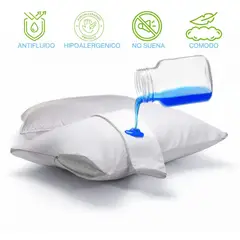 GENERICO - Protector de almohada antifluido 50x70 cm Blanco