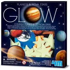 4M - Set Planetas Y Estrellas Brillan En La Oscuridad Niños Niñas