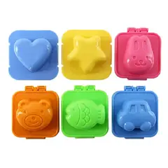 ENFANT'ASY - Moldes Plásticos Para Huevos / Arroz Pack X 6 Figuras Niños