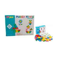 GENERICO - Juguete didactico cubos lógicos 60 piezas - multicolor