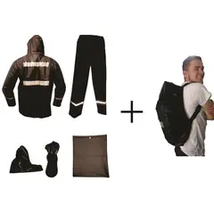 GENERICO - Combo Impermeable Moto 4 Piezas + Forro Maleta Talla: M