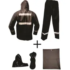 GENERICO - Traje Impermeable Para Moto 4 Piezas Calibre 18 + Obsequios Talla: XL
