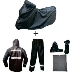 GENERICO - Combo Impermeable Moto 4 Piezas + Pijama Moto Enduro Sdc Talla: XL