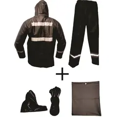 GENERICO - Impermeable Moto 4p Xxl Cal18, No Desechable, 2 Obsequios Talla: XXL