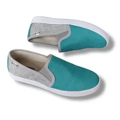 XIAN SHOES - Oxford Mocasin azul gris Mujer