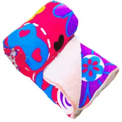 BABY KDS - Cobija ovejera sherpa para bebe niña glotoncitos - rosado