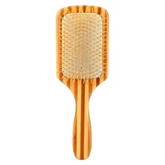 GENERICO - Cepillo madera rayas desenredar bambú natural cabello peine