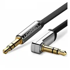UGREEN - Cable Auxiliar 90° Audio Estéreo Jack 3.5mm 2 Metros Macho a Macho