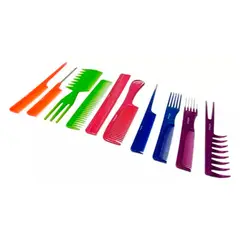 VITTORIA - Kit de peinillas para barbería peluquería negra profesional
