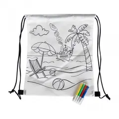 GENERICO - Tula Mochila Para Colorear X10 Unidades Incluye Plumones