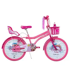 GW - Bicicleta Infantil Princess Rin 20 Pulgadas Rosado
