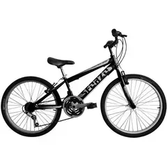 SFORZO - Bicicleta Niño Rin 24 En Aluminio 18 Cambios Negro