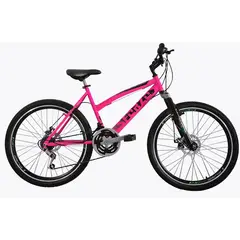 SFORZO - Bicicleta Dama Rin 26 18 Cambios Disco Suspensión Rosado