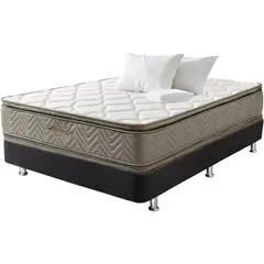 COLCHONES FANTASIA - Combo Galaxy+base Tipo C Negro+2almohadas+protector 140x190