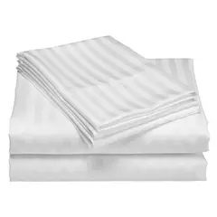GENERICO - Juego De Sábanas Bella Home Semi Doble 120x190x30 Blanco