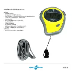 SPORTFITNESS - CRONOMETRO DEPORTIVO JS322-SPORTFITNESS
