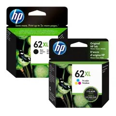 HP - Combo Cartucho De Tinta 62XL Negra y Tricolor Original