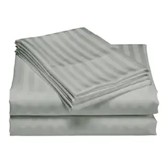 GENERICO - Juego de Sábanas Bella Home Queen 160x190x35 Gris Plata