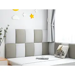 DISEÑOS RAMONA'S - Paneles Anticolisión Setx8 Blanco y Gris Sintético