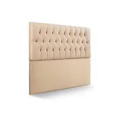 GENERICO - Cabecero Semidoble 120x60+55 Rombos Beige Sintético