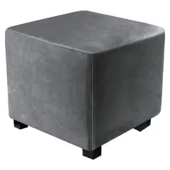DISEÑOS RAMONA'S - Puff Decorativo 40x40 Dark Grey Tela