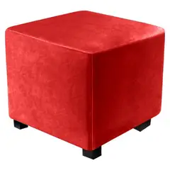 GENERICO - Puff decorativo 40x40 x40 rojo tela