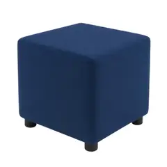 DISEÑOS RAMONA'S - Puff Decorativo 40x40 Azul Oscuro Tela