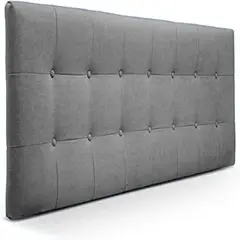 GENERICO - Cabecero Sencillo 100x60 Cuadros Gris Tela