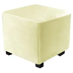 DISEÑOS RAMONA'S - Puff Decorativo 40x40 Beige Tela