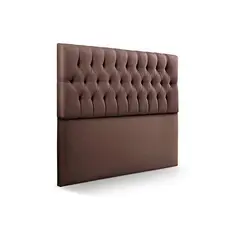 DISEÑOS RAMONA'S - Cabecero Semidoble 120x60+55 Rombos Chocolate Sintético