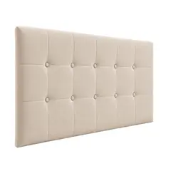 DISEÑOS RAMONA'S - Cabecero Queen 160x60 Cuadros Beige Tela