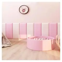 DISEÑOS RAMONA'S - Paneles Anticolisión Setx5 Blanco y Rosa Sintético