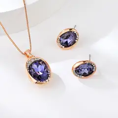 VERAMOREST - Set Aretes y Collar - Purpura