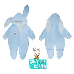 BABY KDS - Mameluco ovejero conejo termico bebe glotoncitos - azul