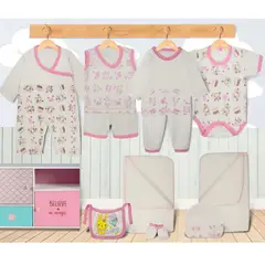 BABY KDS - Set primera muda 11 piezas glotoncitos - rosado