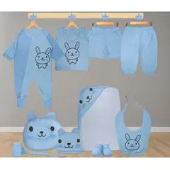 BABY KDS - Set primera muda 10 piezas glotoncitos - azul