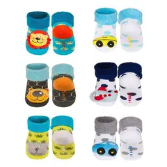 BABY KDS - Set medias sonajero x 6 para niño / bebe - multicolor