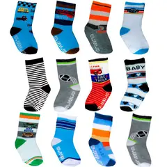 BABY KDS - Set medias x 12 para niño / bebe glotoncitos - multicolor.