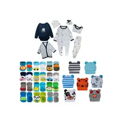 BABY KDS - Primera muda gorros medias sonajero bebe niño glotoncito.