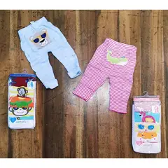 BABY KDS - Set x5 pantalones para bebe niño glotoncitos - multicolor.