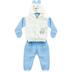 BABY KDS - Conjunto pijama 2 piezas troquelada panda - azul 0-3 meses