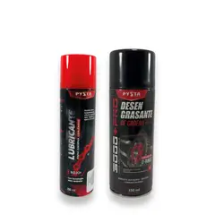 GENERICO - Kit Cuidado Cadena Lubricante Cerámico Rojo Desengrasante