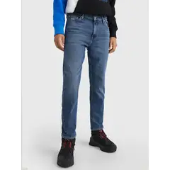 TOMMY HILFIGER - Jeans Dad Ajustados Cónicos Y Desteñidos Hombre Azul