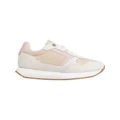 TOMMY HILFIGER - Tenis Para Correr Con Detalles Distintivos Mujer Beige