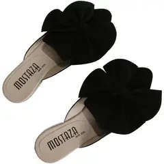 MOSTAZA - Zuecos - mules - negros con moño mariposa