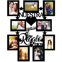 DECOR AND HOME - Portaretrato familia para pared multiple 9 fotos