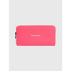 TOMMY HILFIGER - Cartera Grande Con Cremallera Y Logo Mujer Rosa