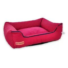 AM MASCOTAS - Cama acolchada luxury - super - vino tinto